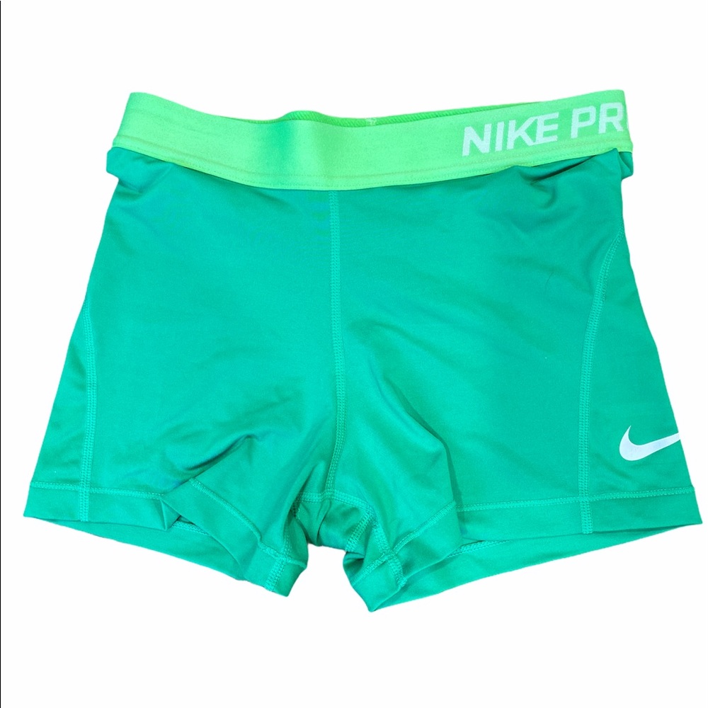 Neon green Nike Pros Small Petite
